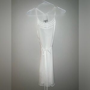 Naked Zebra Side Tie Racerbake Mini Dress White Size Small